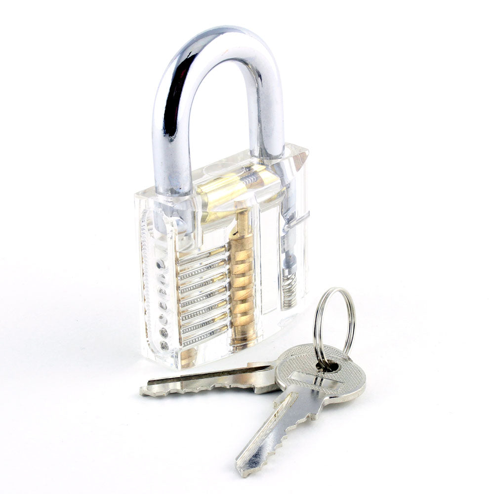 Clear Training Padlock with Visible Mechanism, Practice Plus