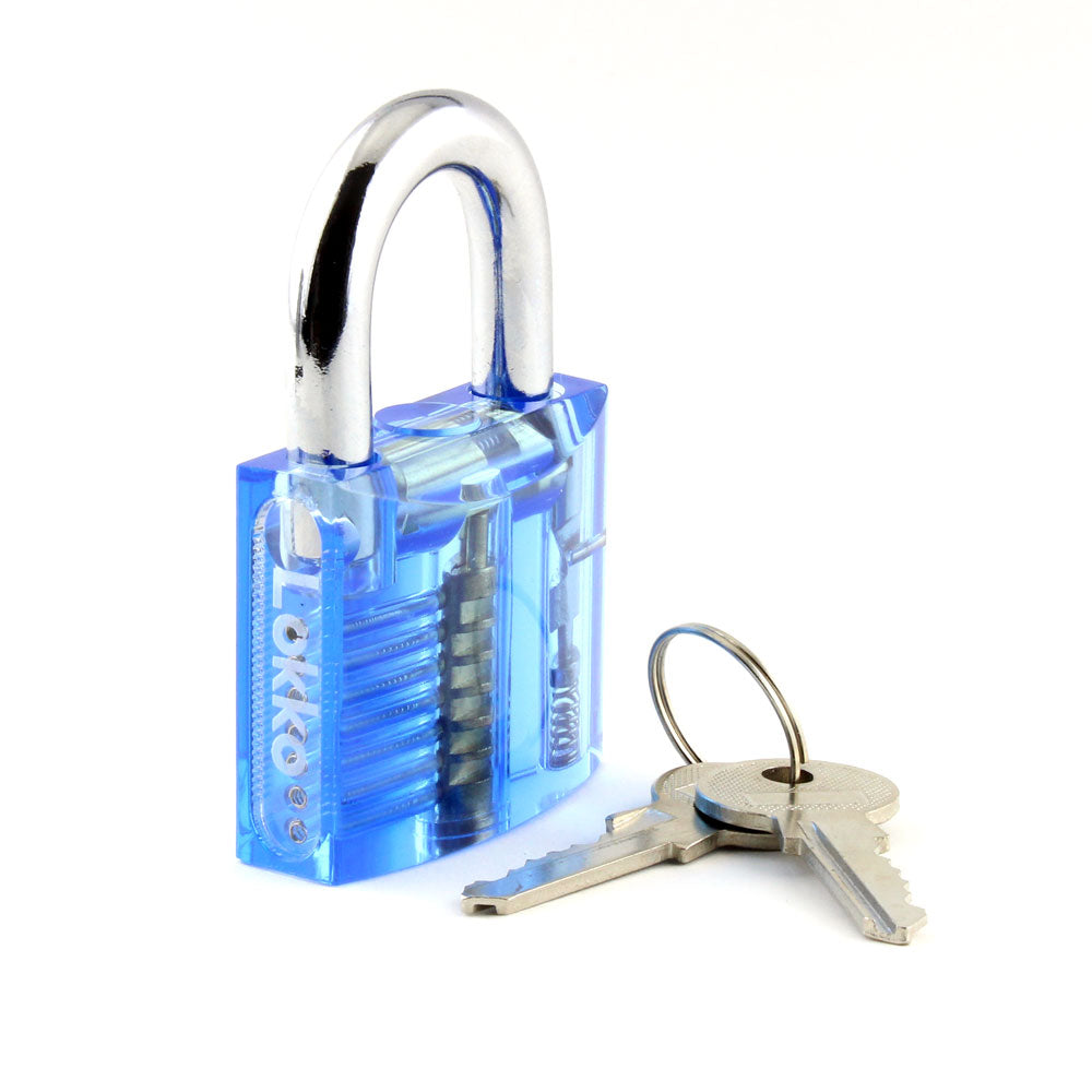 Clear Padlock for lock pick training - medium difficulty