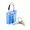Lokko Spool pin medium practice padlock shackle closed with keys