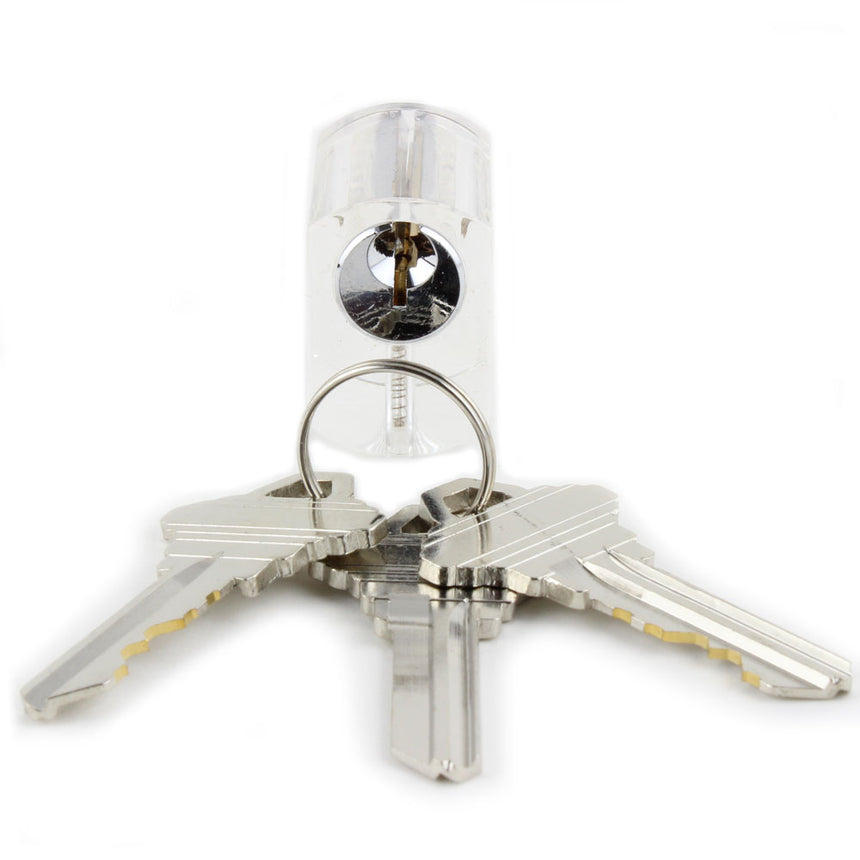 Dangerfield Clear Acrylic Practice Lock - Standard Pins - Medium difficulty Keys