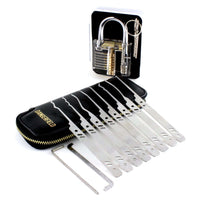 Secret Agent PLUS - How to Pick Locks Book, Serenity Set, Training Padlock - Top View