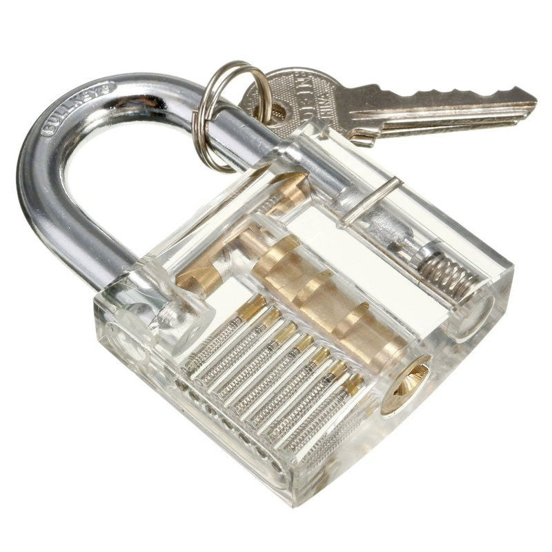 Clear Training Padlock with Visible Mechanism, Practice Plus