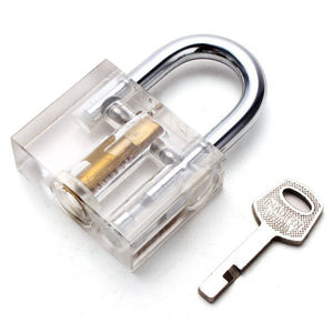 25 Pieces Lock Picking Kit W/3 Transparent Training Lock,5 PCS