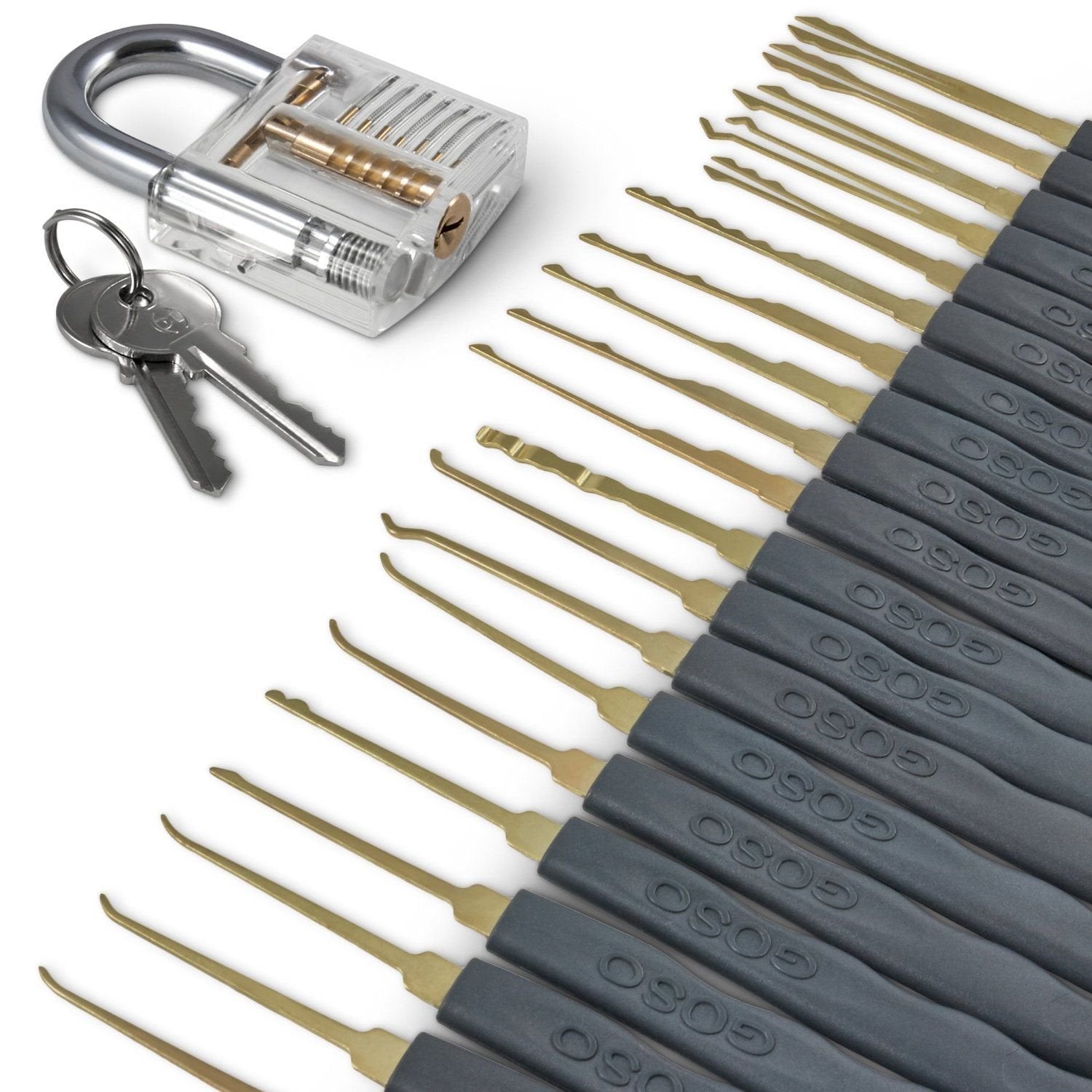 GOSO Lock Pick Set with Zip Case | 20 Picks + 4 Tension Tools