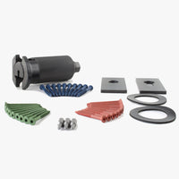 Plug puller tool set featuring multi-gauge VIPER screws, rubber washers, and various pull-screws.